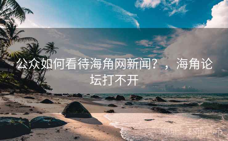 公众如何看待海角网新闻？，海角论坛打不开