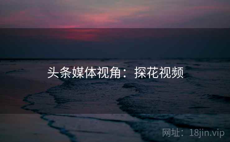 头条媒体视角:探花视频 头条媒体视角:探花视频