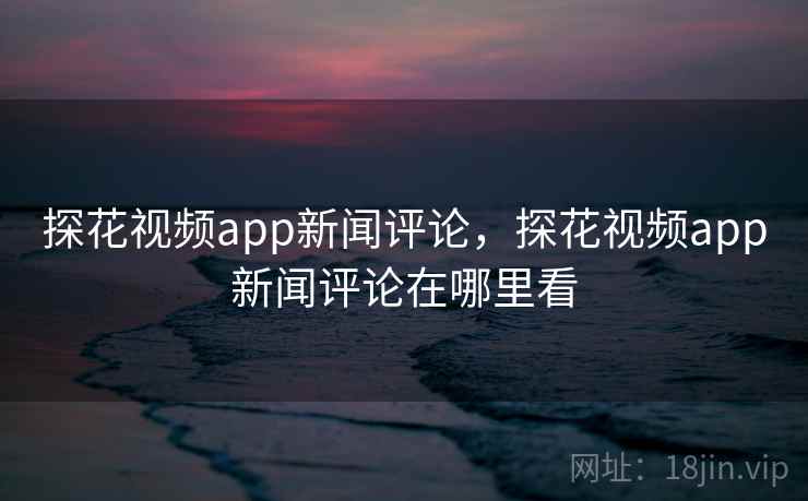探花视频app新闻评论,探花视频app新闻评论在哪里看